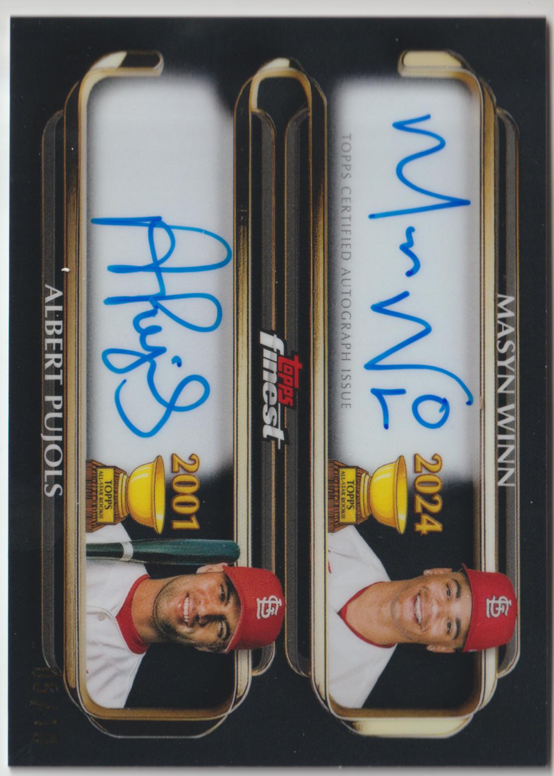 Masyn Winn / Albert Pujols [Black Refractor] #RCDA-WP