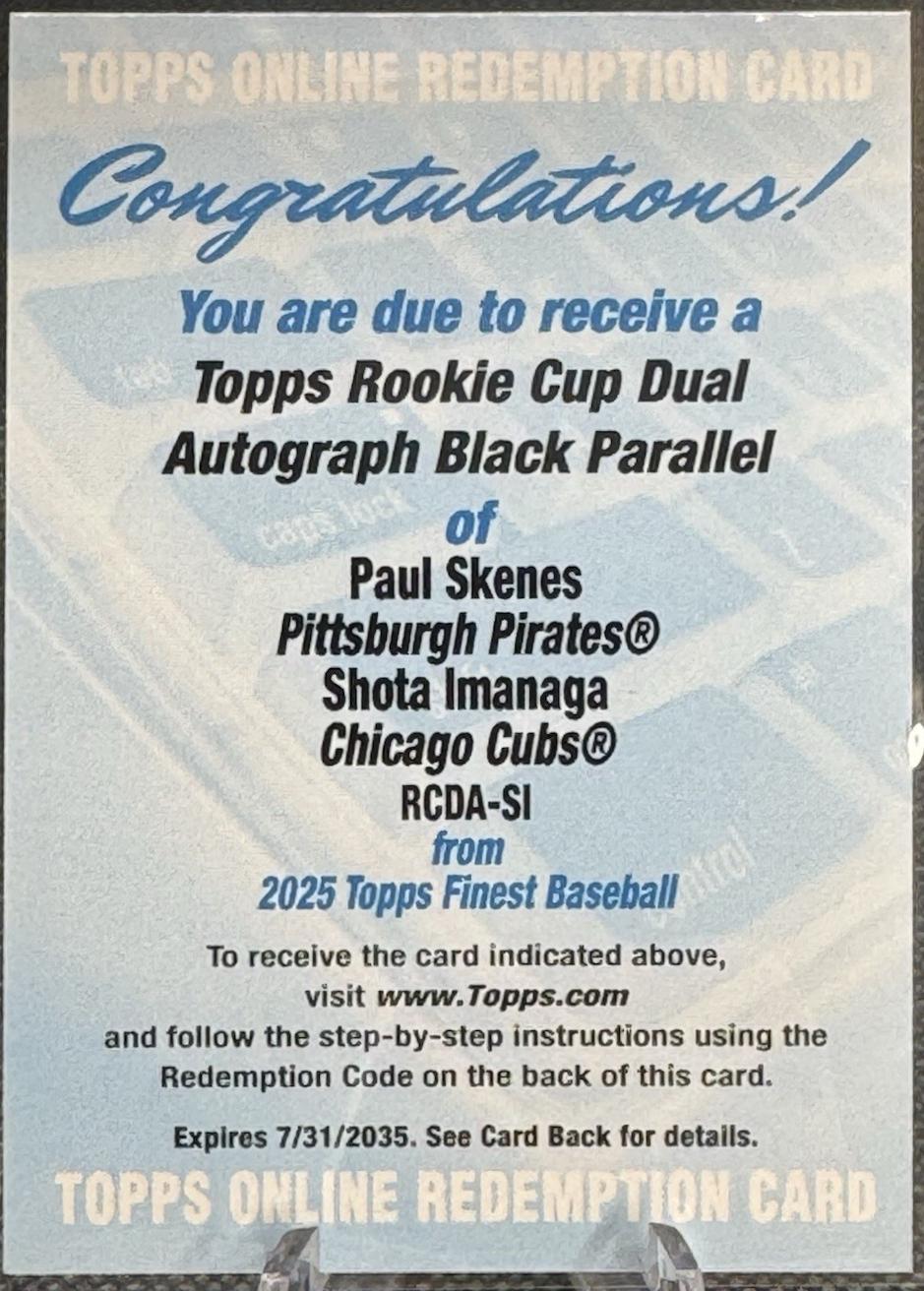 Paul Skenes / Shota Imanaga [Black Refractor] #RCDA-SI
