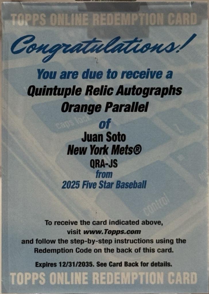 Juan Soto [Orange] #QRA-JS