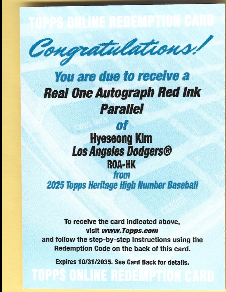 Hyeseong Kim [Red Ink] #ROA-HK