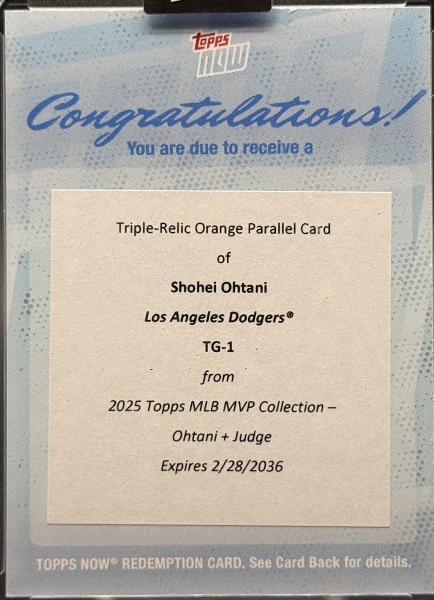 Shohei Ohtani [Orange Foil] #TG-1