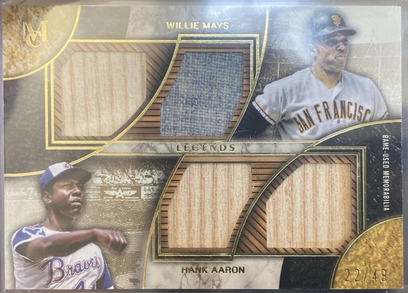 Hank Aaron / Willie Mays [Gold] #DPQRL-MA