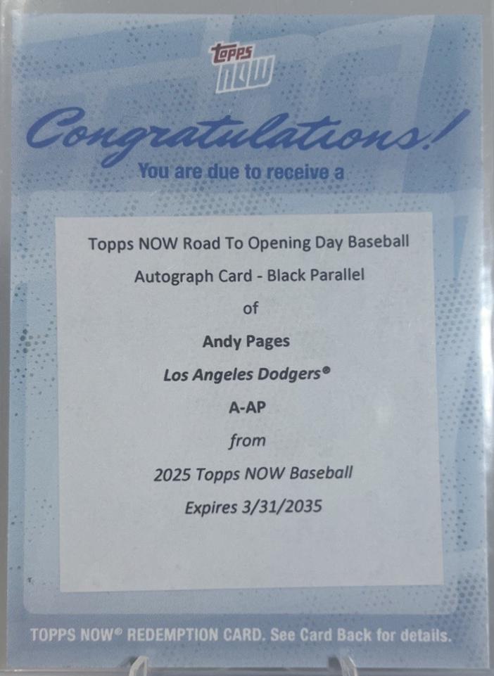 Andy Pages [Black Foil] #A-AP