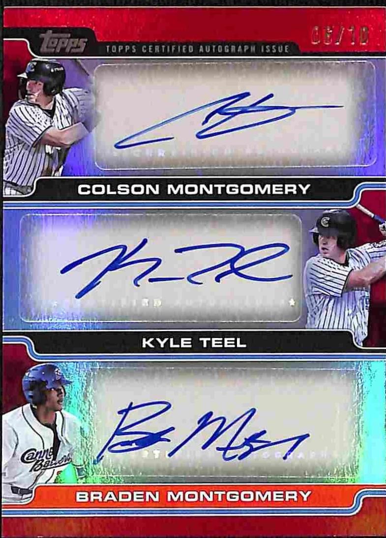 Kyle Teel, Braden Montgomery, Colson Montgomery [Red Foil] #PDT-MTM