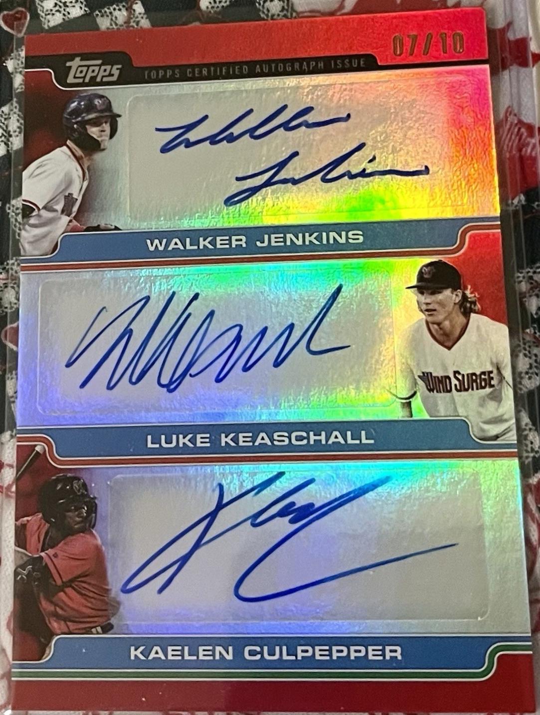 Luke Keaschall, Kaelen Culpepper, Walker Jenkins [Red Foil] #PDT-JKC