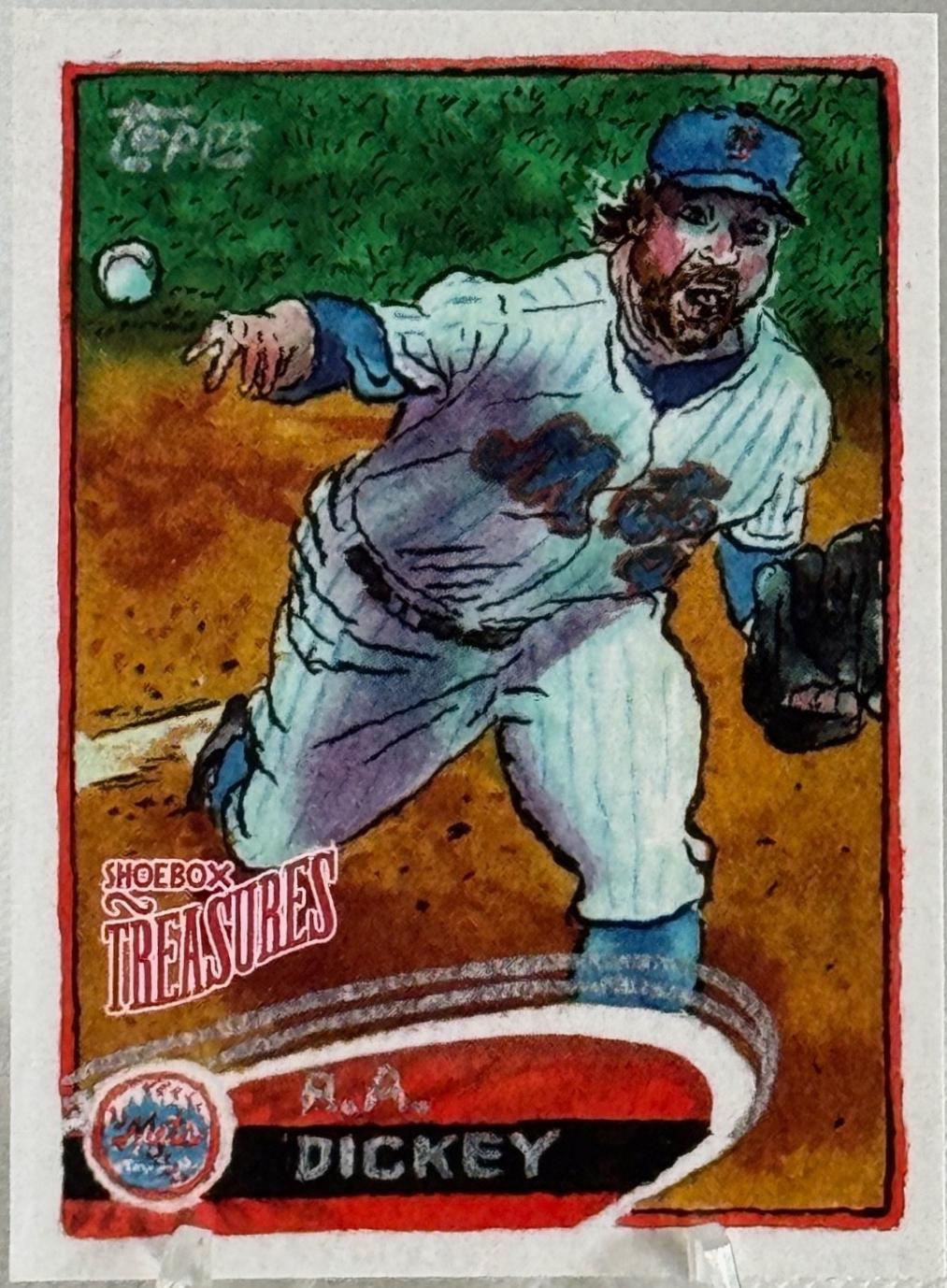 R.A. Dickey [Shoebox Treasures Stamp] #90
