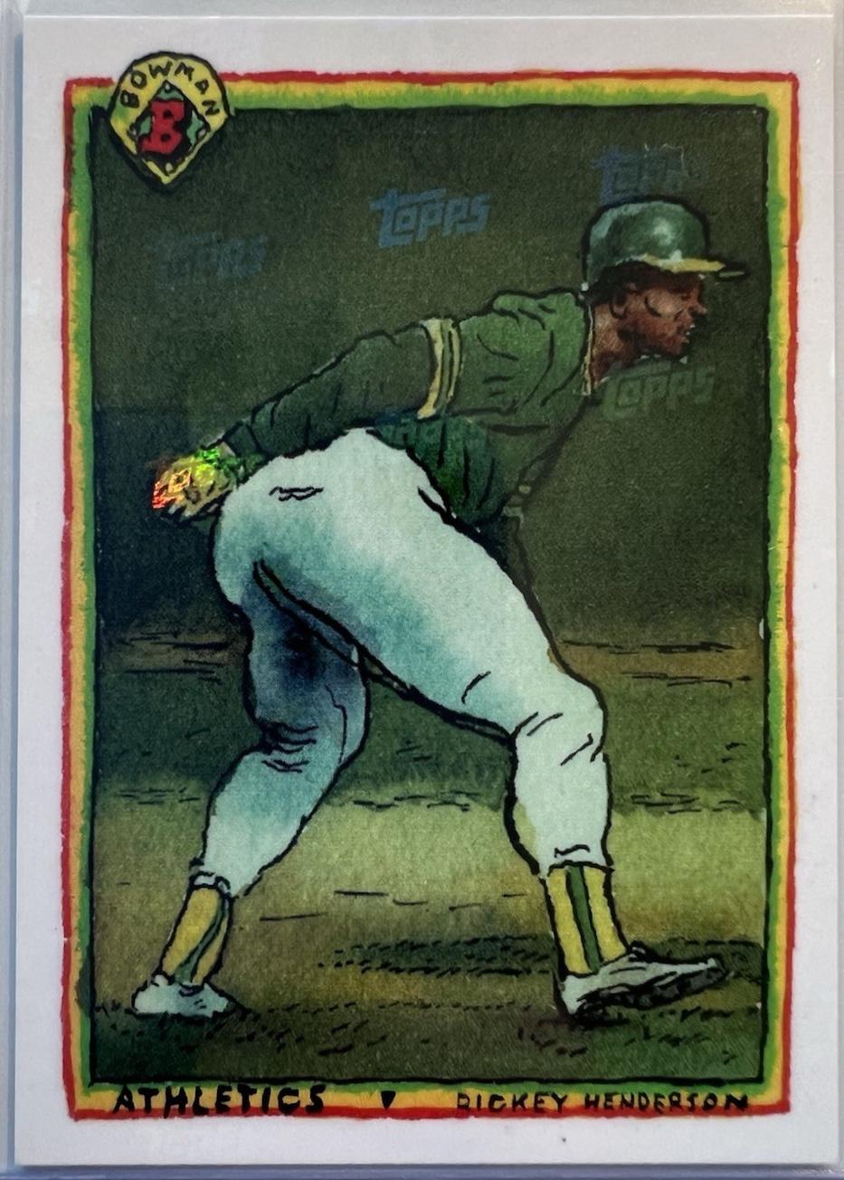 Rickey Henderson [Topps Logo Laminate] #B90-8