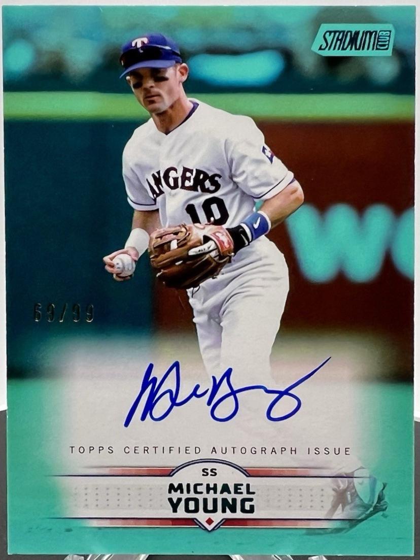 Michael Young [Gold Rainbow Foil] #SCBA-MY