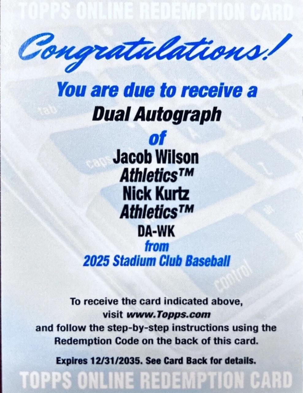 Nick Kurtz / Jacob Wilson #DA-WK