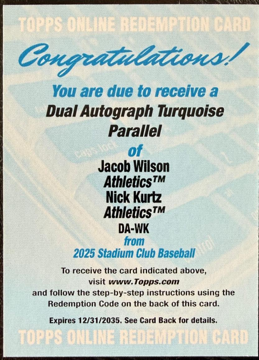 Nick Kurtz / Jacob Wilson [Turquoise] #DA-WK