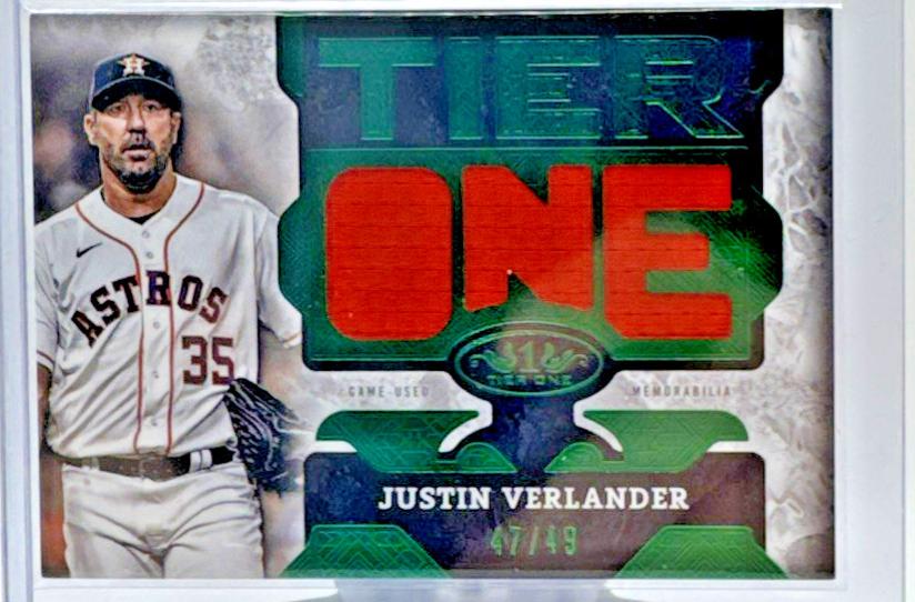 Justin Verlander [Patch Platinum Blue Foil] #T1RD-JV