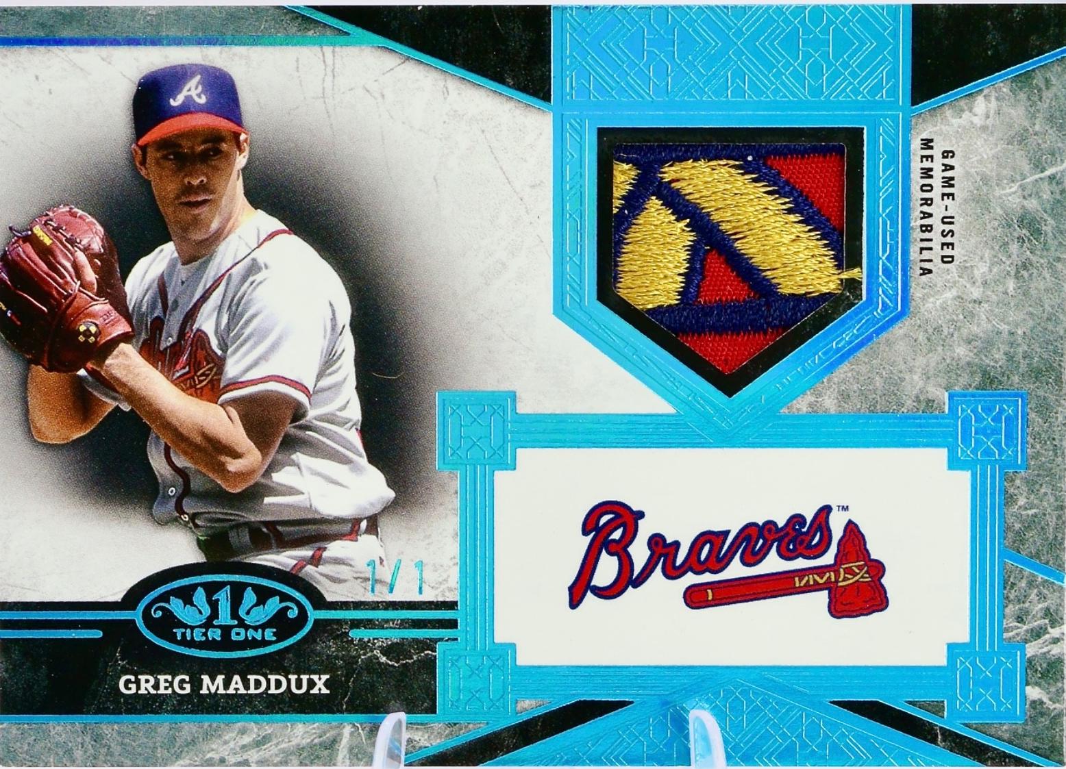 Greg Maddux [Holo Platinum Blue Foil] #TSR-GM