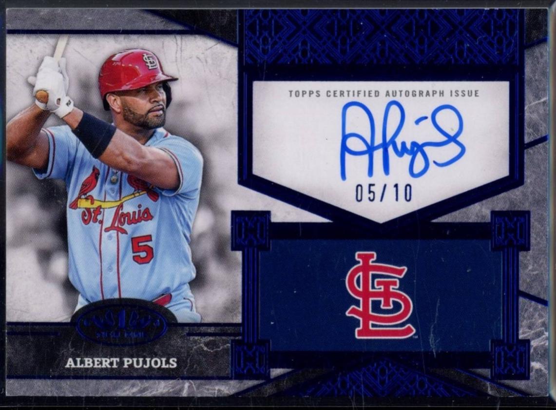 Albert Pujols [Holo Platinum Blue Foil] #TSS-AP