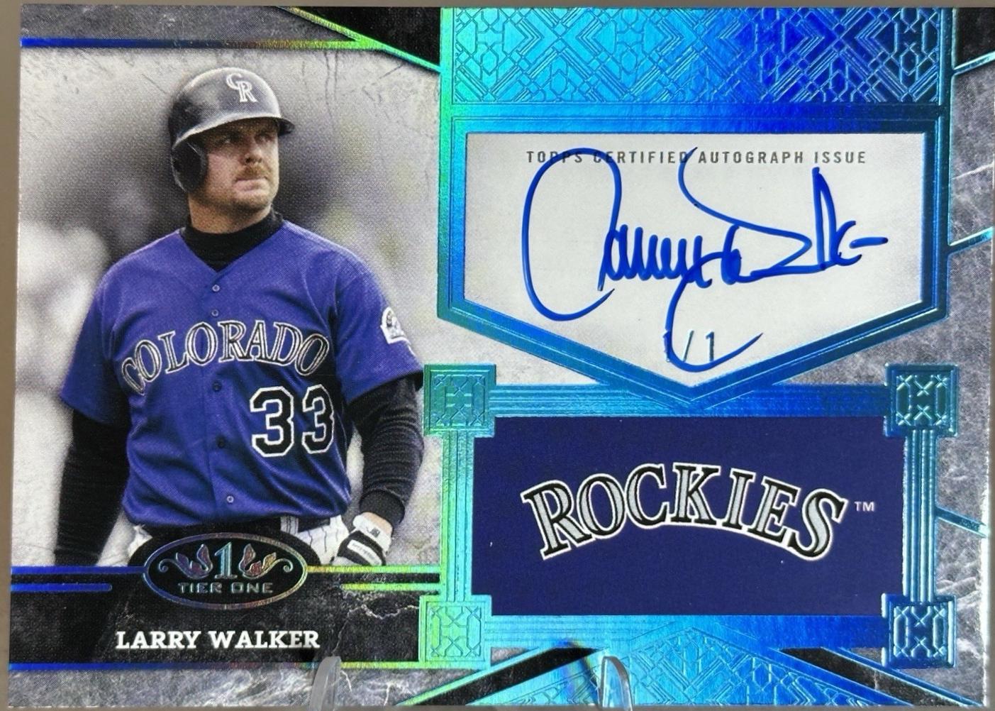 Larry Walker [Holo Platinum Blue Foil] #TSS-LW