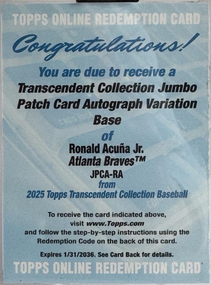 Ronald Acuna Jr. #JPCA-RA