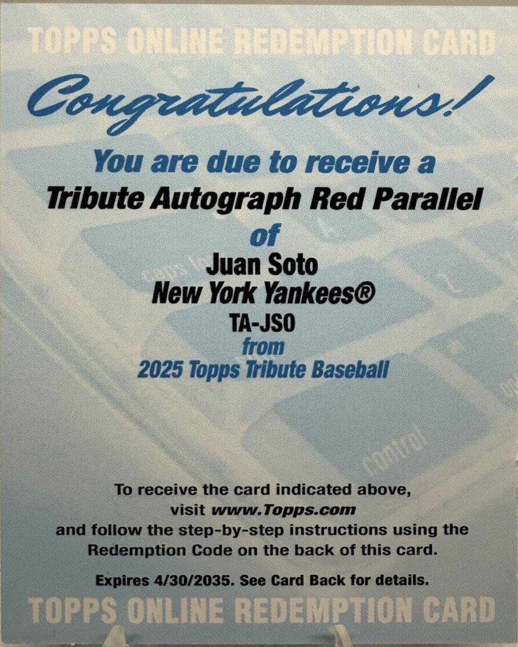 Juan Soto [Red] #TA-JSO