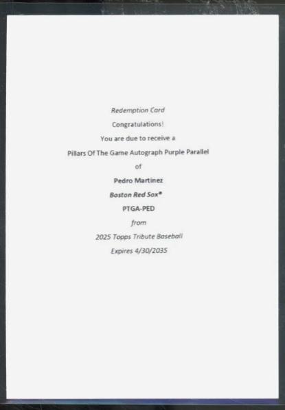 Pedro Martinez [Purple] #PTGA-PED