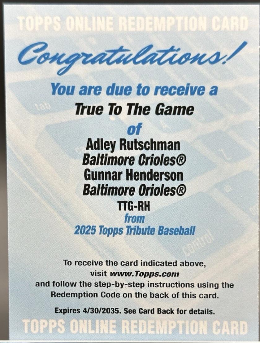 Adley Rutschman / Gunnar Henderson #TTG-RH