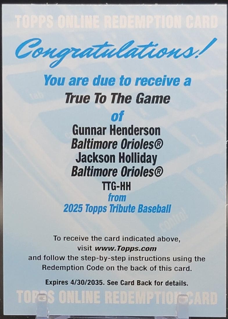 Gunnar Henderson / Jackson Holliday #TTG-HH