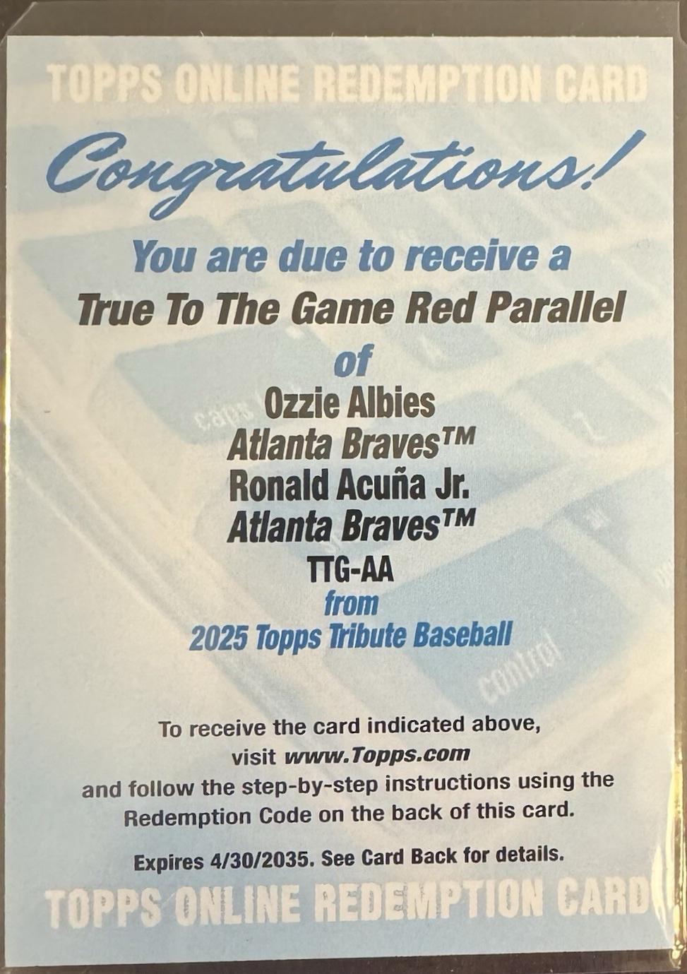 Ronald Acuna Jr. / Ozzie Albies [Red] #TTG-AA