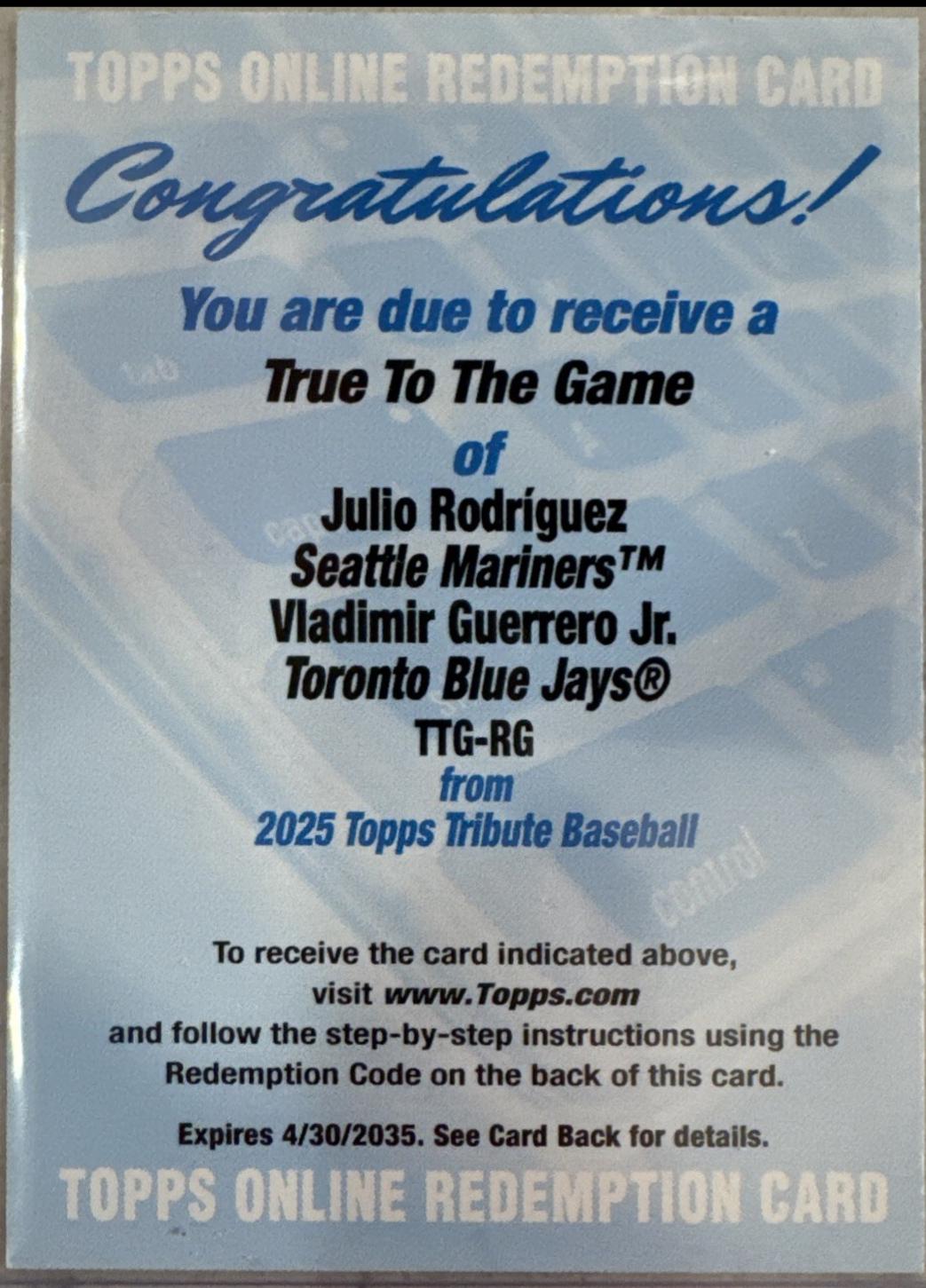 Vladimir Guerrero Jr. / Julio Rodriguez #TTG-RG