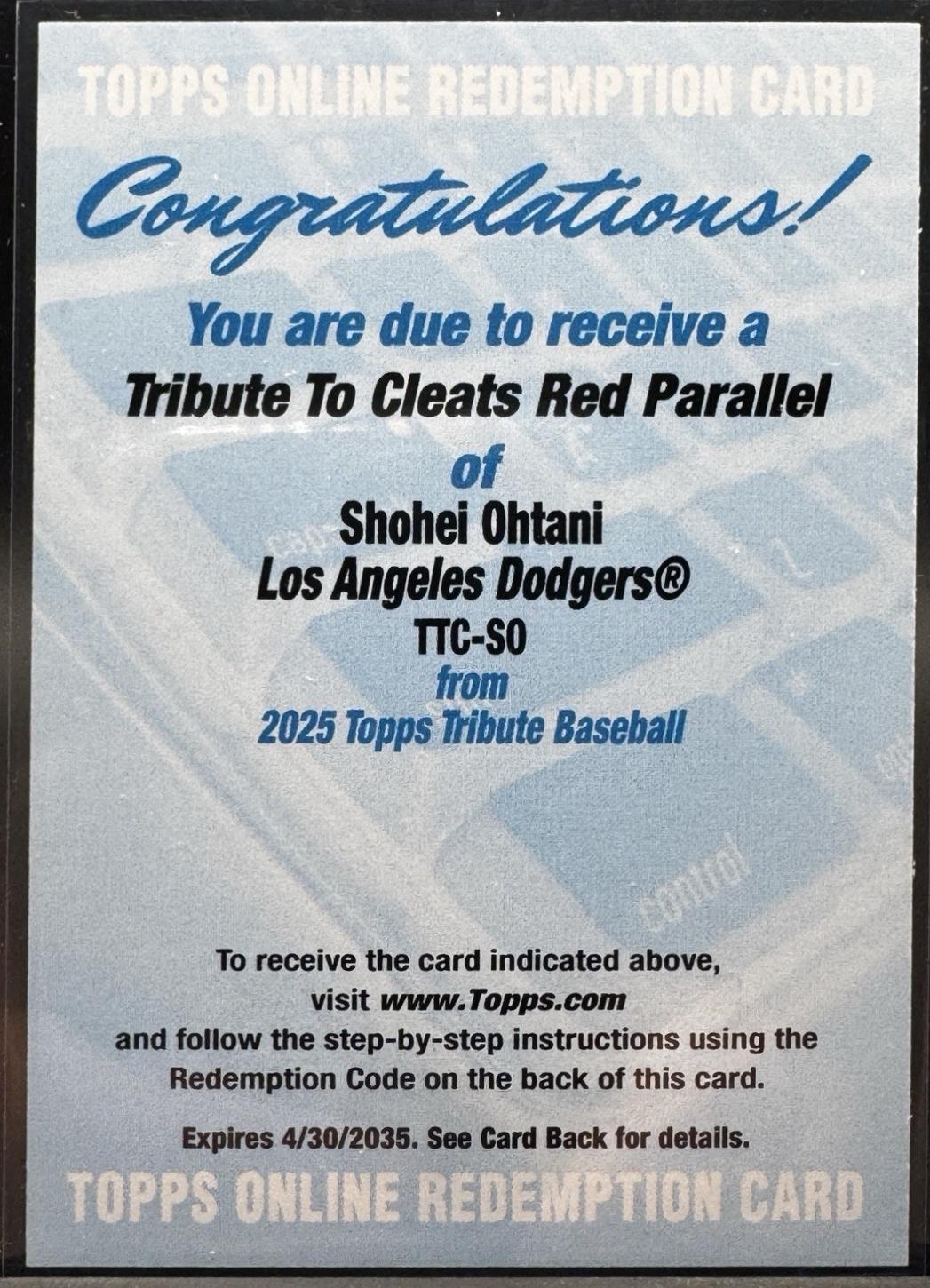 Shohei Ohtani [Red] #TTC-SO