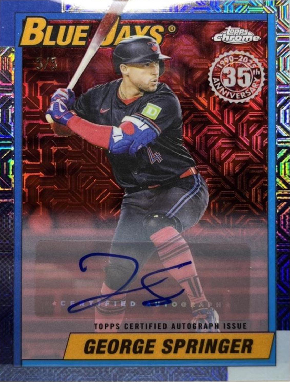 George Springer [Red Autograph] #U90C-3