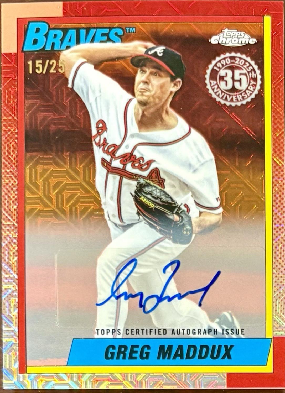 Greg Maddux [Orange Autograph] #U90C-60