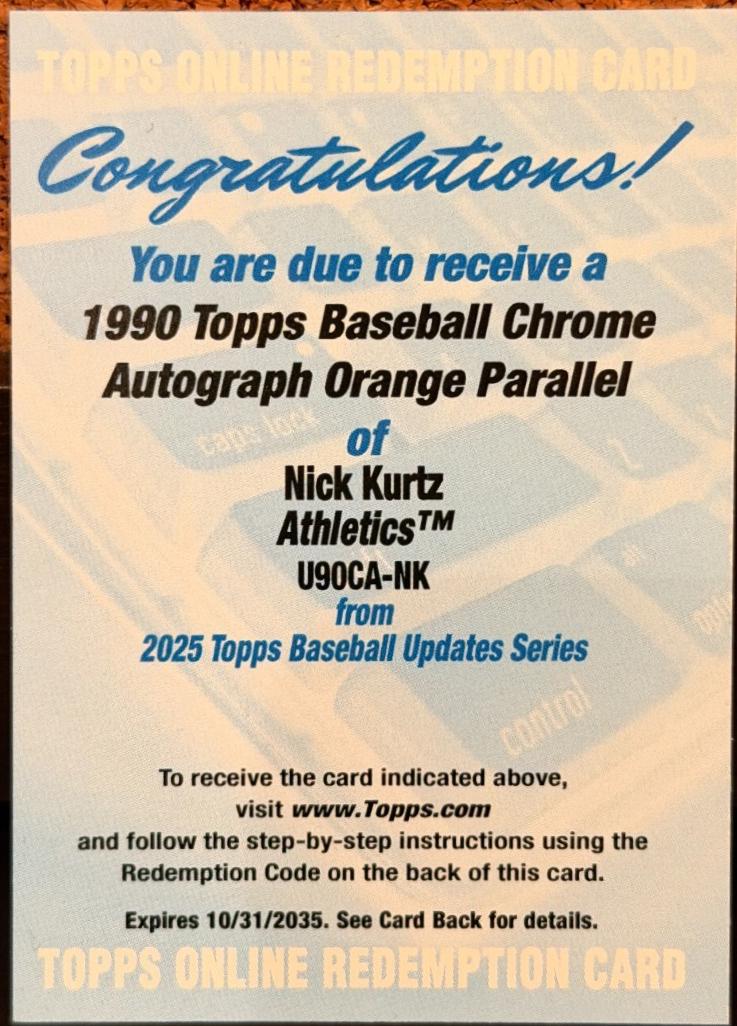 Nick Kurtz [Autograph] #U90CA-NK