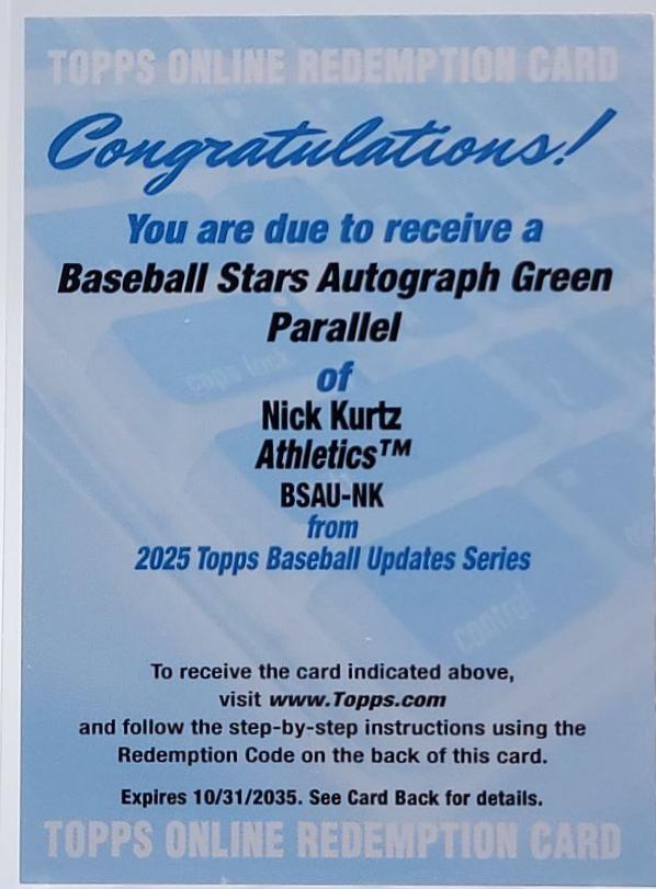 Nick Kurtz [Green] #BSAU-NK