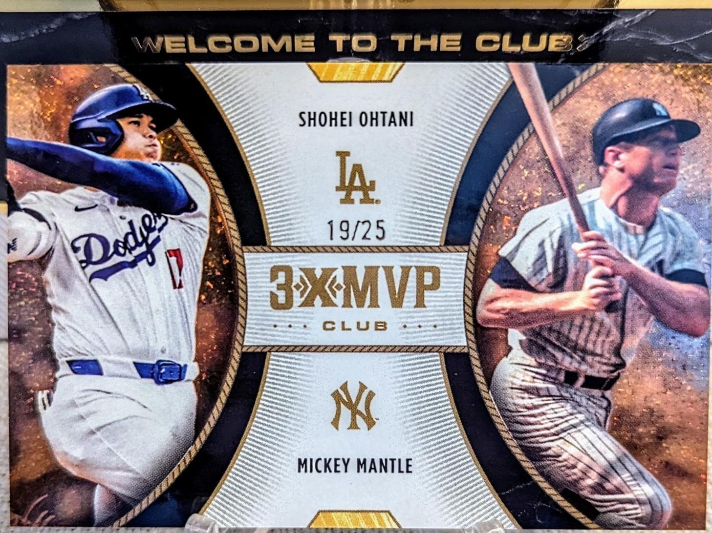 Shohei Ohtani / Mickey Mantle [Orange Stardust Foil] #D6