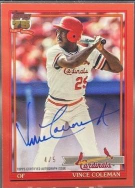 Vince Coleman [Red] #91A-VC