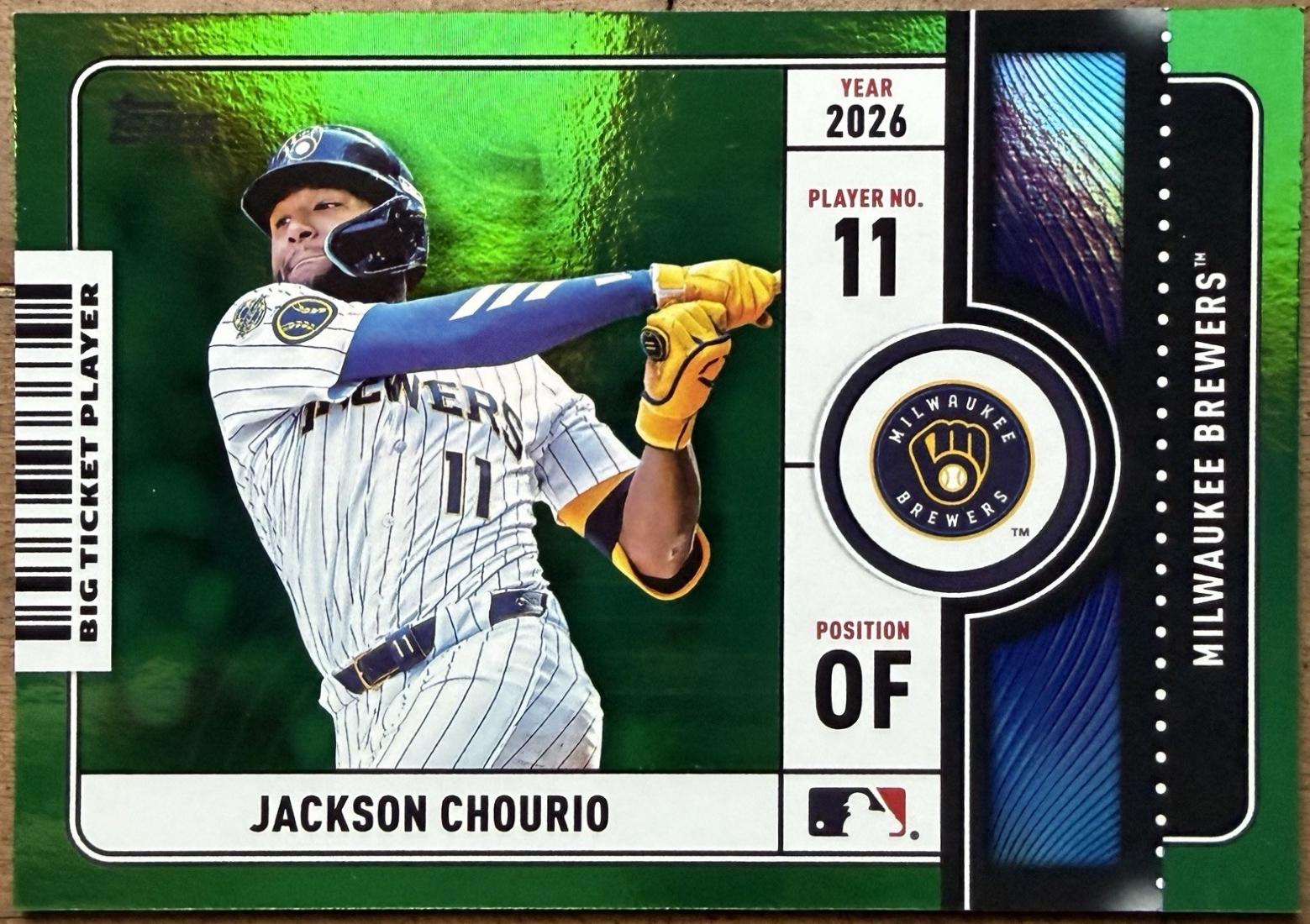 Jackson Chourio [Green Foil] #BTP-12