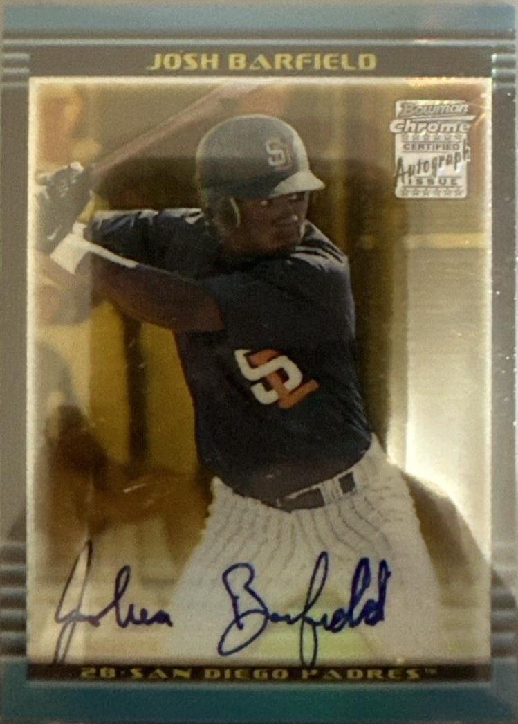 Josh Barfield [Gold Refractor Autograph] #390