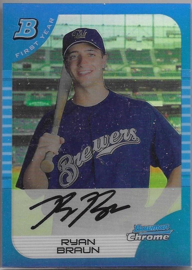 Ryan Braun [Blue Refractor Autograph] #168