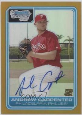 Andrew Carpenter [Gold Refractor Autograph] #DP80
