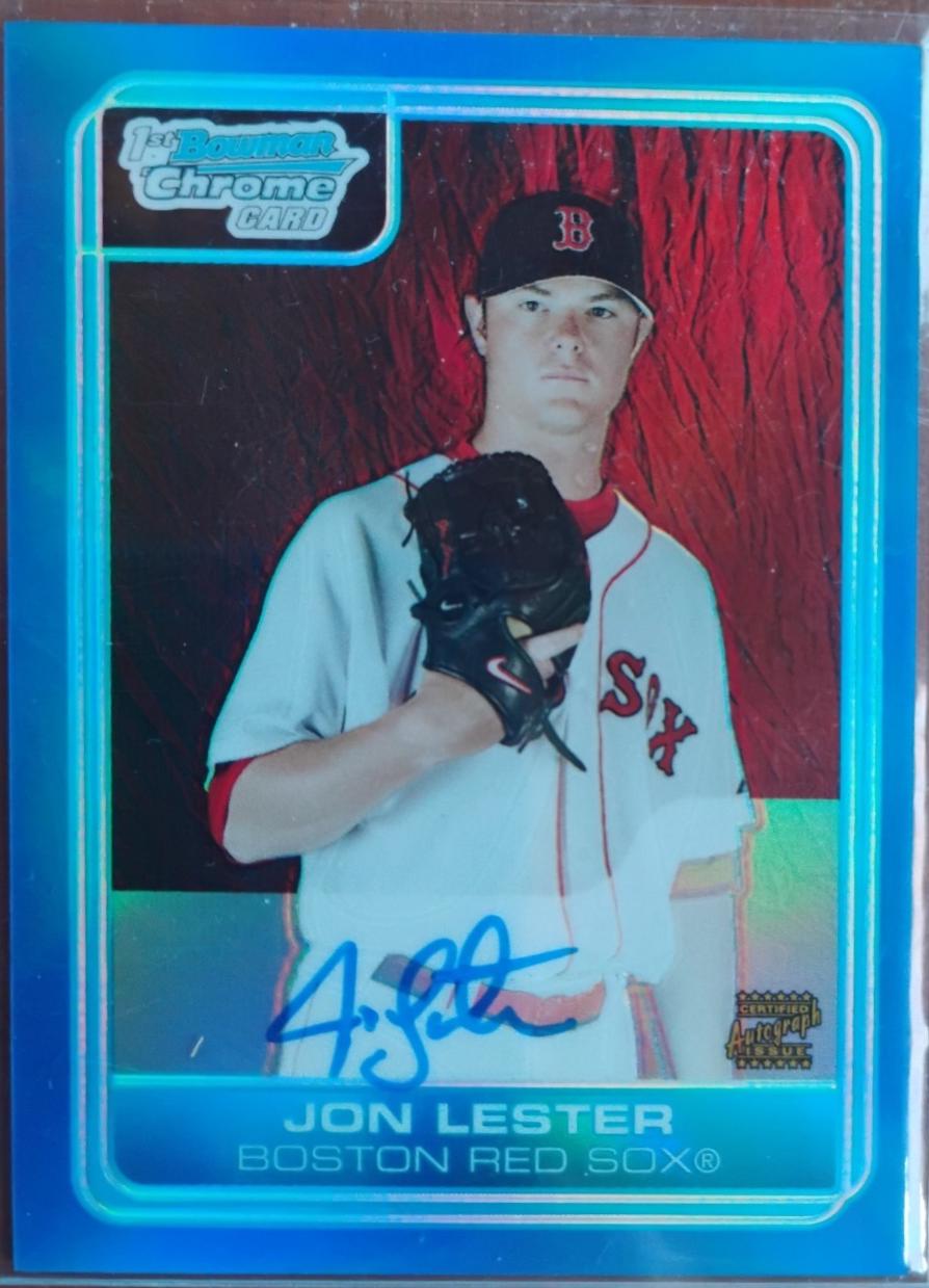 Jon Lester [Blue Refractor Autograph] #BC239