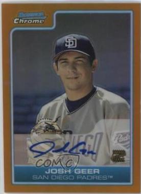 Josh Geer [Gold Refractor Autograph] #BC232