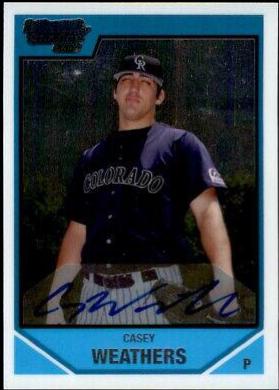 Casey Weathers [Blue Refractor Autograph] #130
