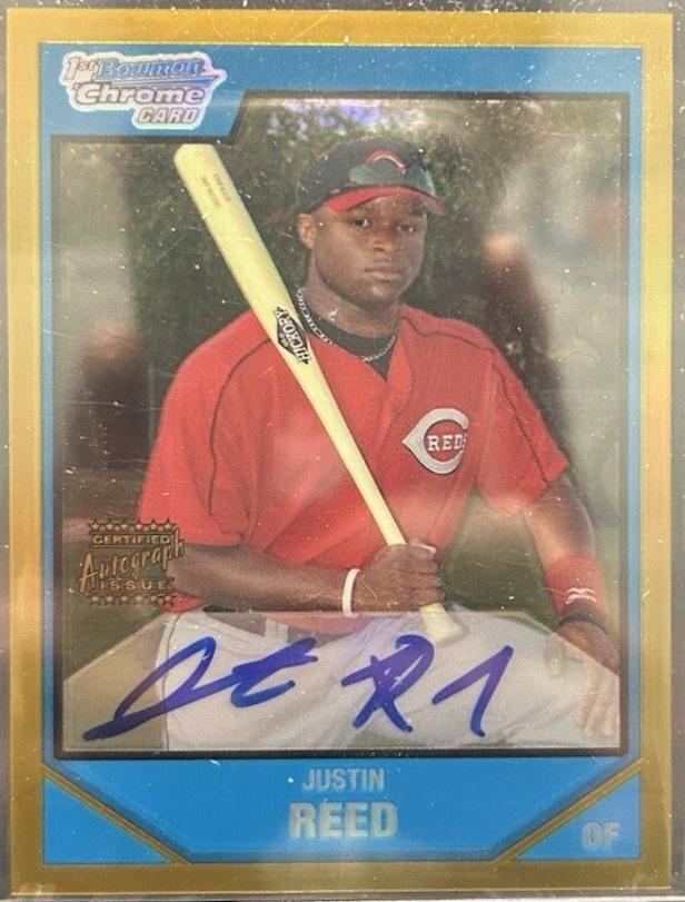 Justin Reed [Gold Refractor Autograph] #BC229