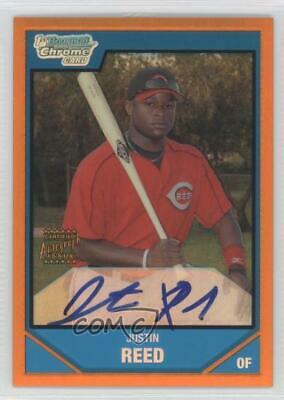Justin Reed [Orange Refractor Autograph] #BC229