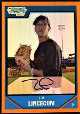 Tim Lincecum [Orange Refractor Autograph] #BC238