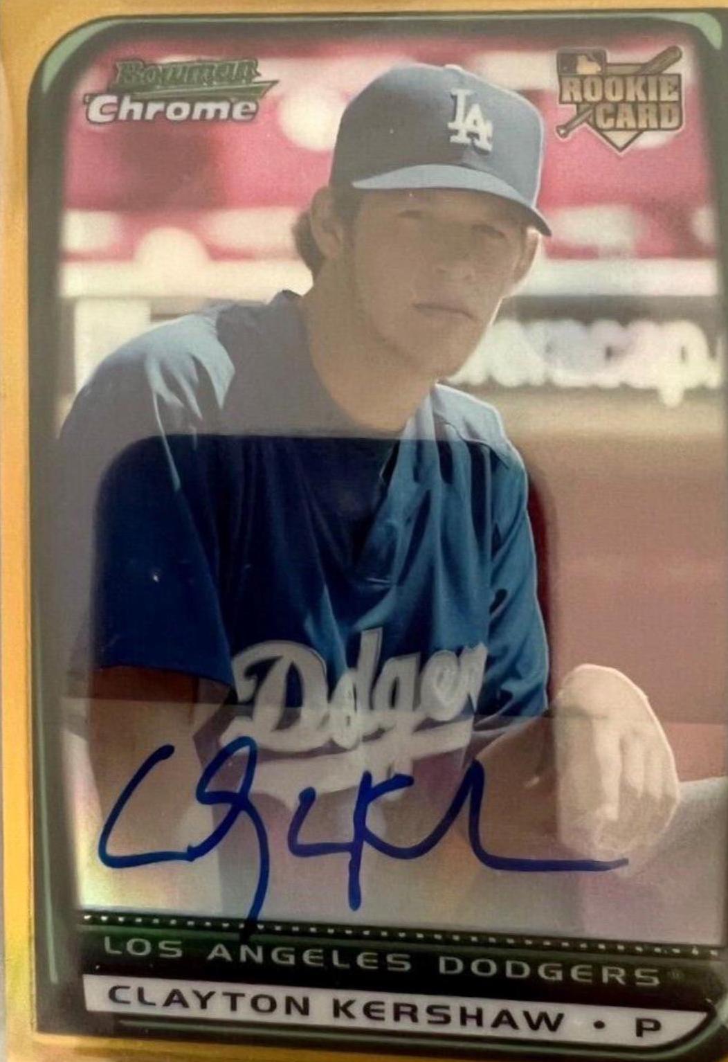 Clayton Kershaw [Gold Refractor Autograph] #BDP26