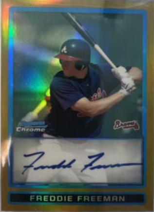 Freddie Freeman [Gold Refractor Autograph] #BCP101