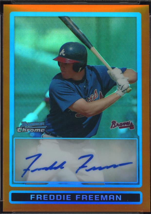 Freddie Freeman [Orange Refractor Autograph] #BCP101