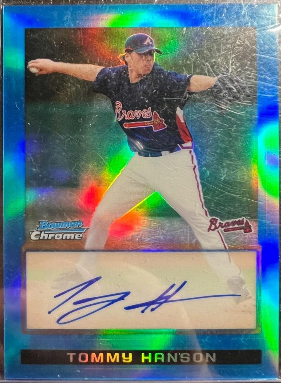 Tommy Hanson [Blue Refractor Autograph] #BCP97