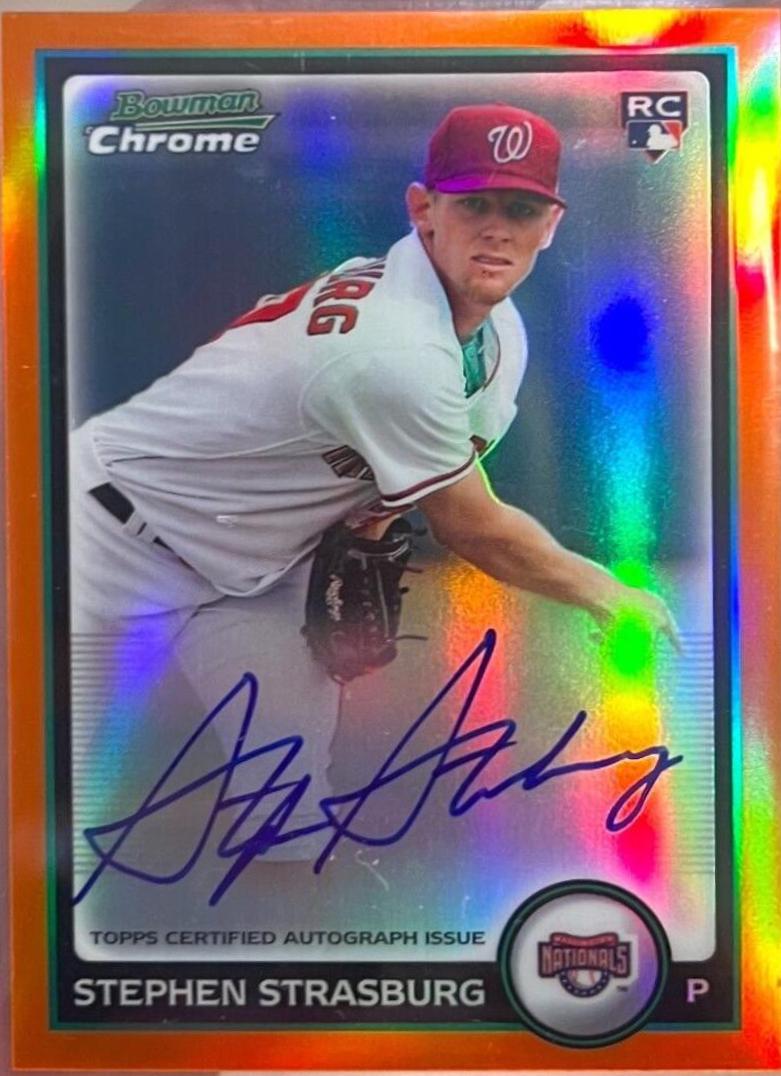 Stephen Strasburg [Orange Refractor Autograph] #205