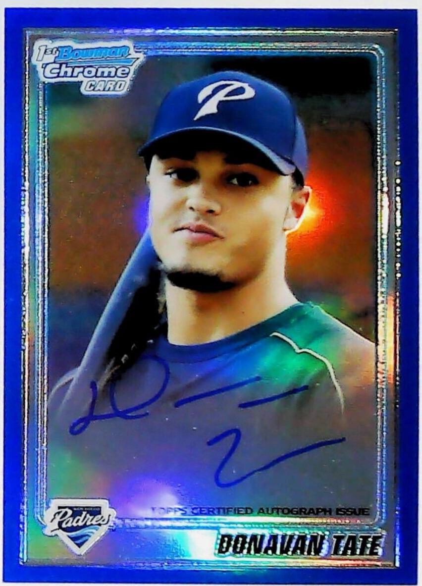 Donavan Tate [Blue Refractor Autograph] #BCP90