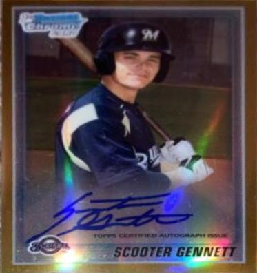 Scooter Gennett [Gold Refractor Autograph] #BCP206