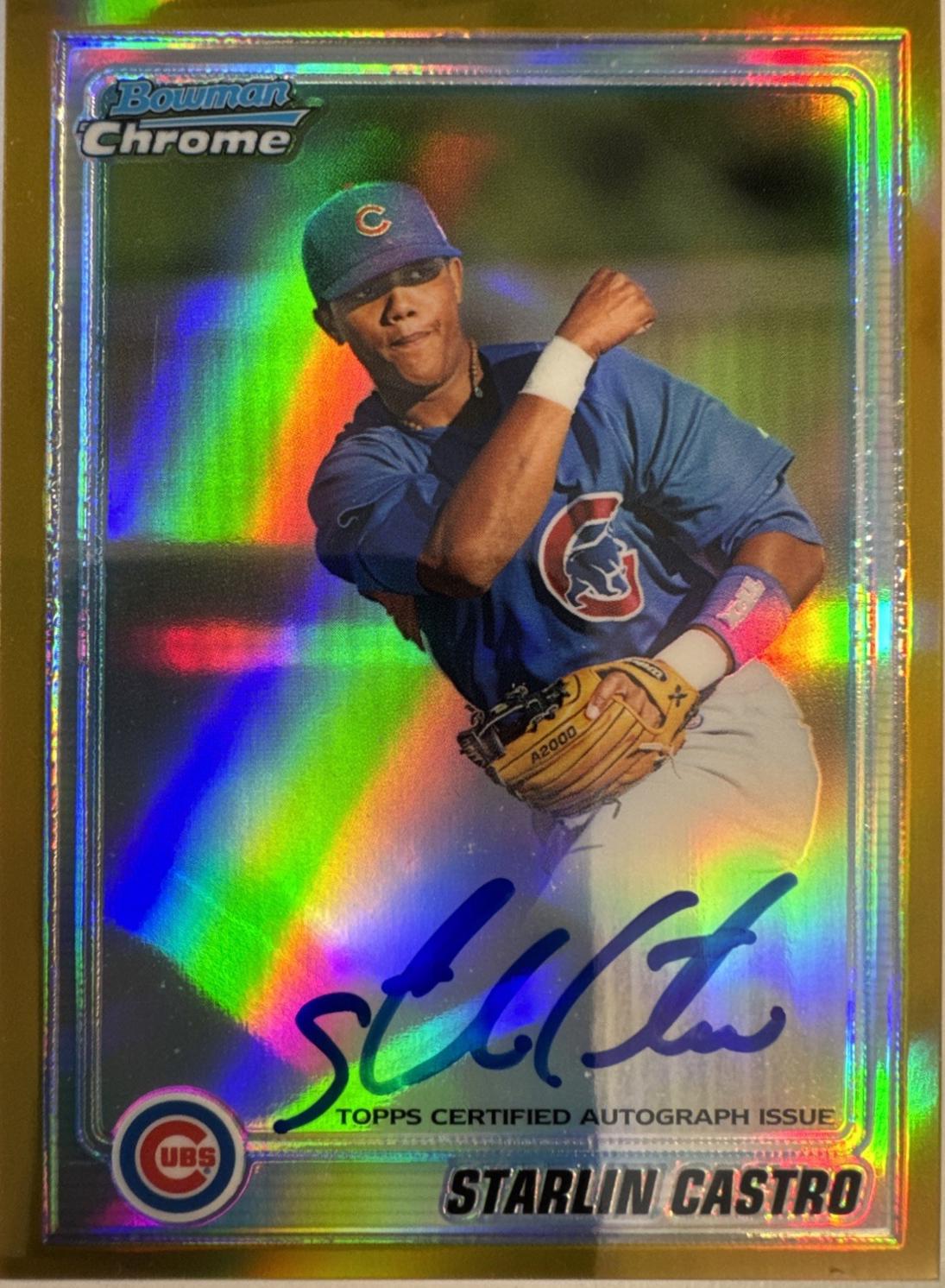 Starlin Castro [Gold Refractor Autograph] #BCP100